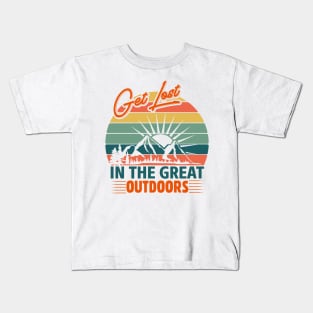 get lost outdoors Kids T-Shirt